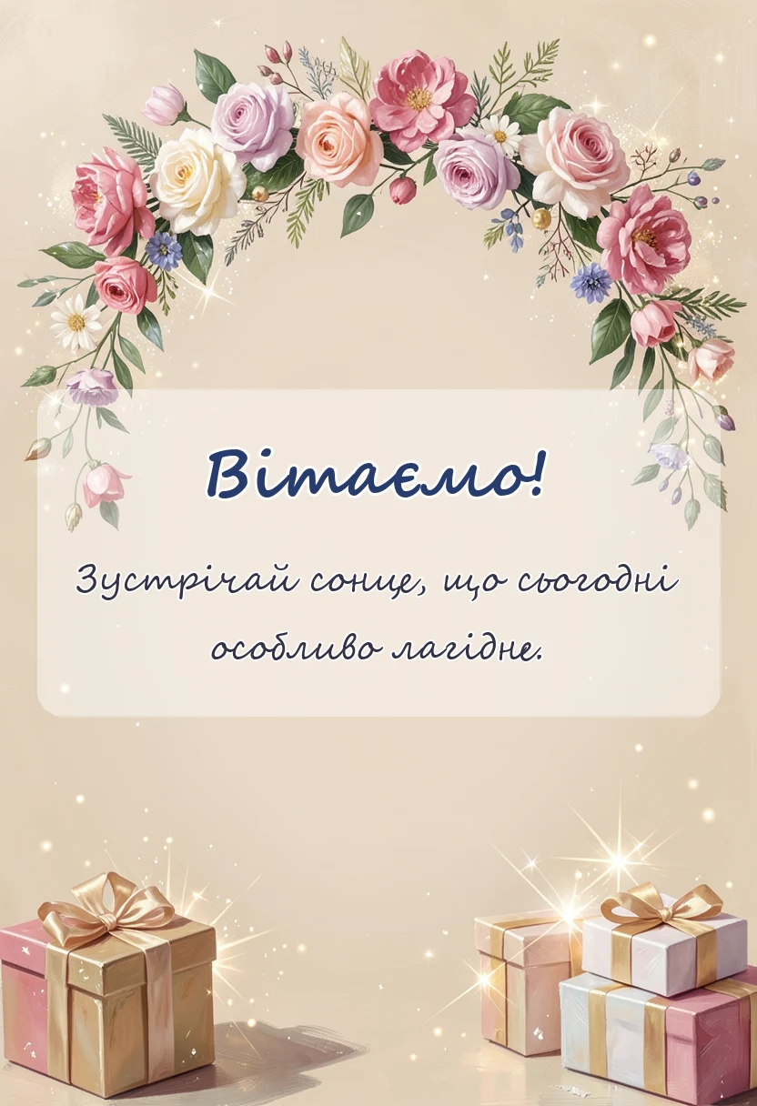 унікальна листівка - привітання з першим днем літа