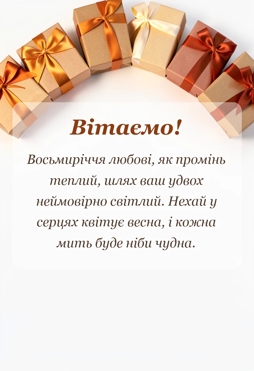 красива листівка: картинки з річницею весілля 8 років