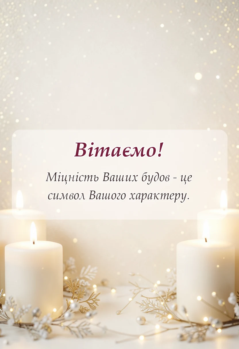 унікальна листівка - привітання з днем будівельника своїми словами