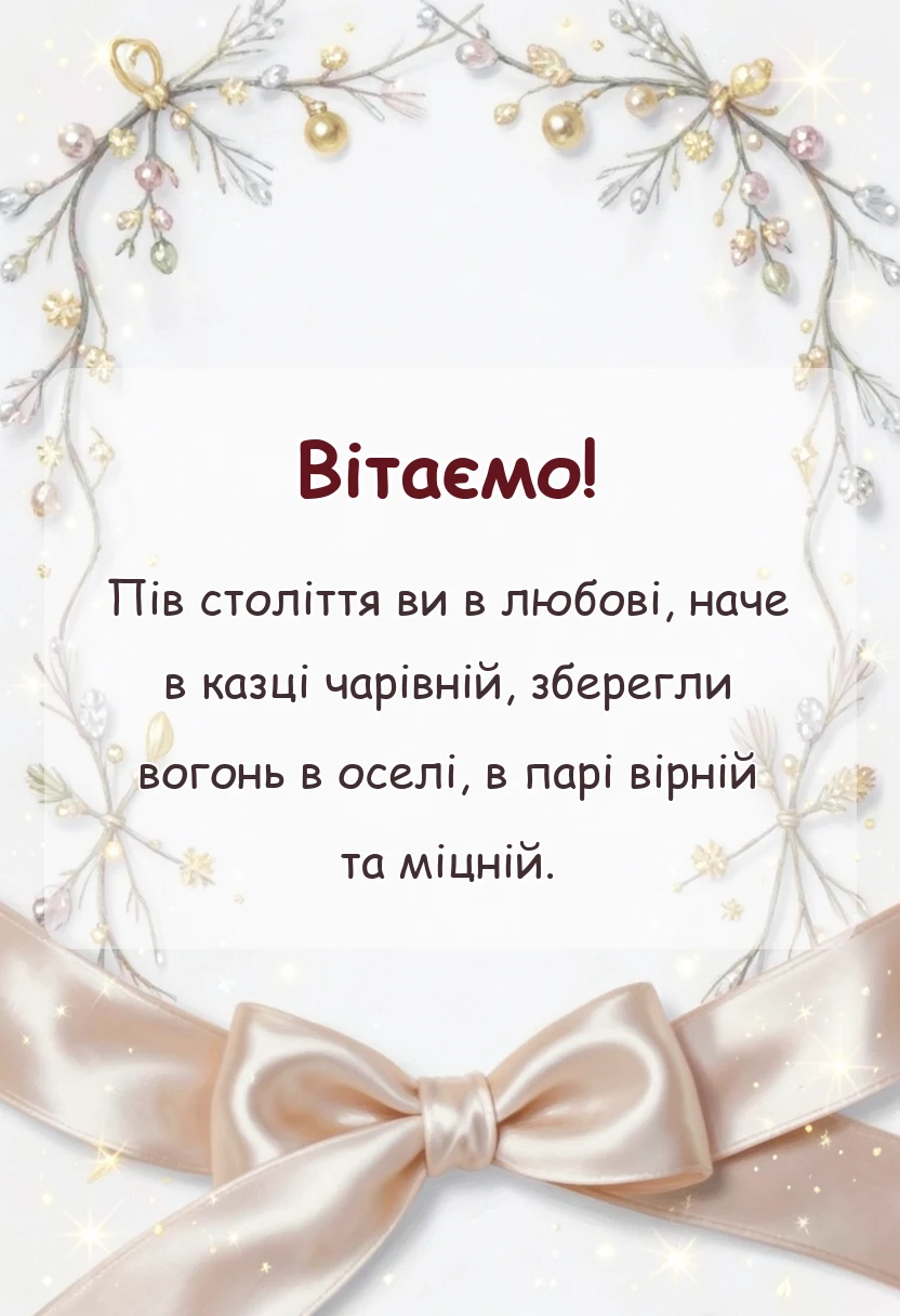 красива листівка: картинки з 50 роками весілля