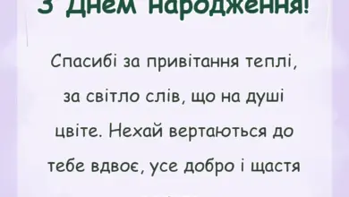 унікальна листівка - подяка за привітання з днем народження щирі слова