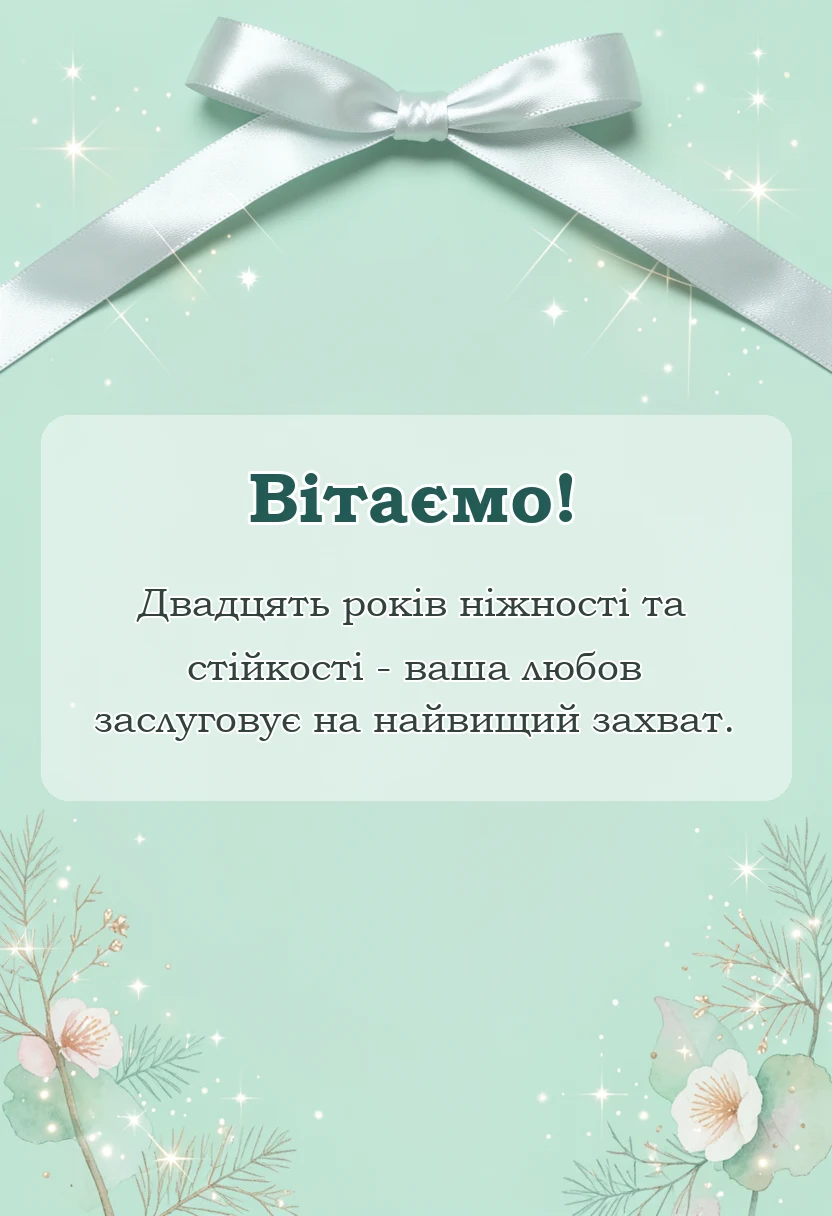 листівка з побажанням - порцелянове весілля картинки привітання