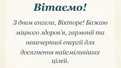 красива листівка: привітання з днем ангела віктора