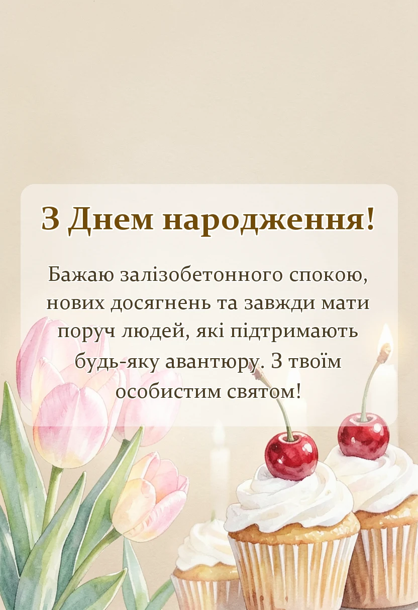 красива листівка: привітання з днем народження другу своїми словами