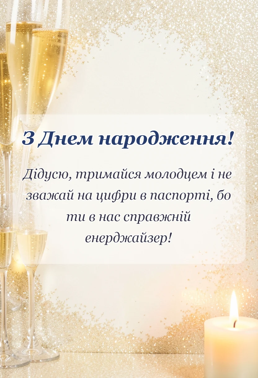 унікальна листівка - прикольні вітання з днем народження дідуся топ ідей