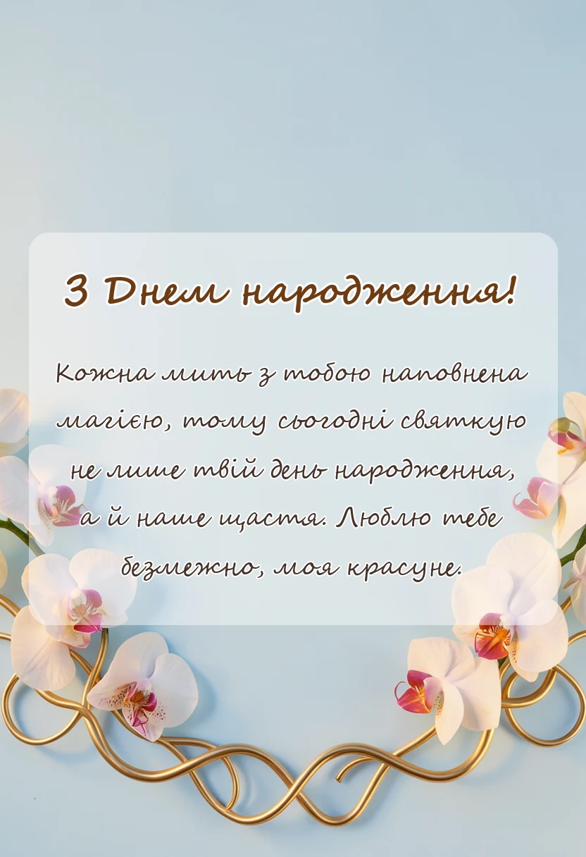 вітальна листівка - короткі привітання з днем народження коханій дівчині
