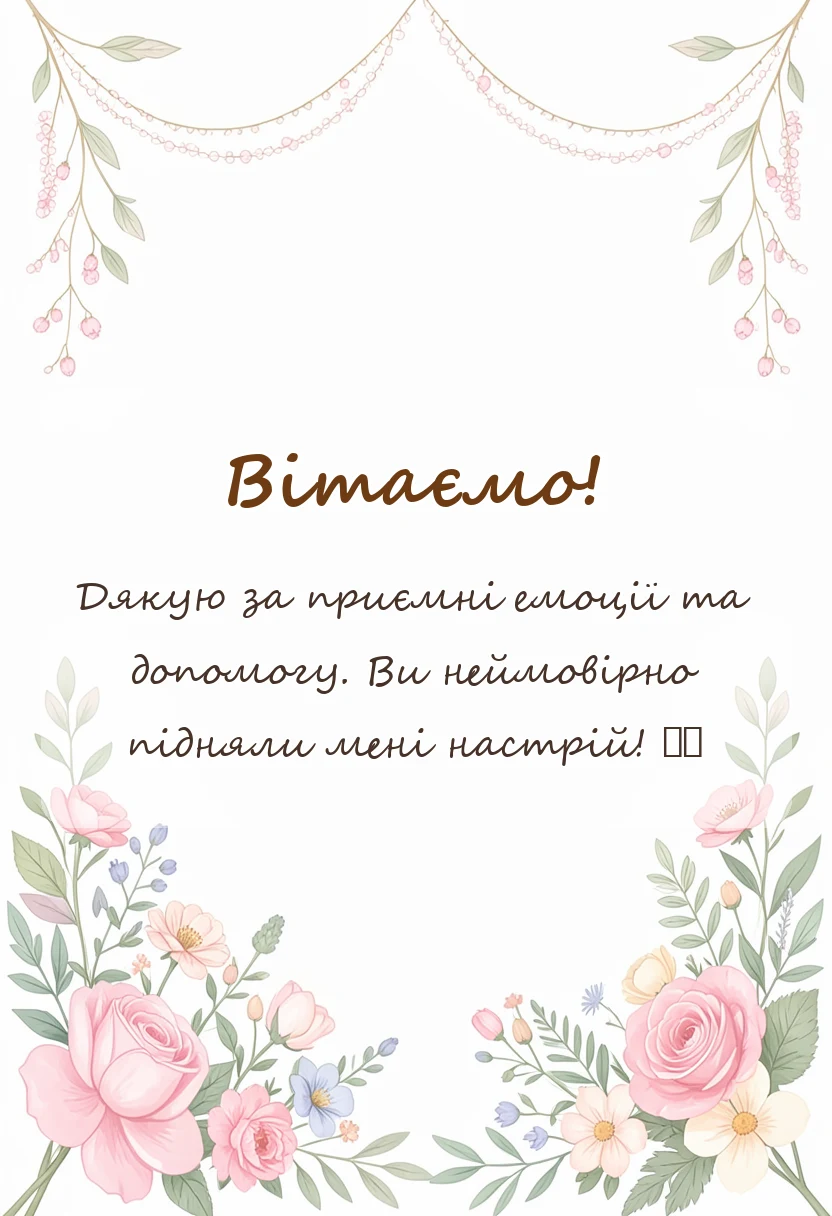 унікальна листівка - смайлик щиро дякую