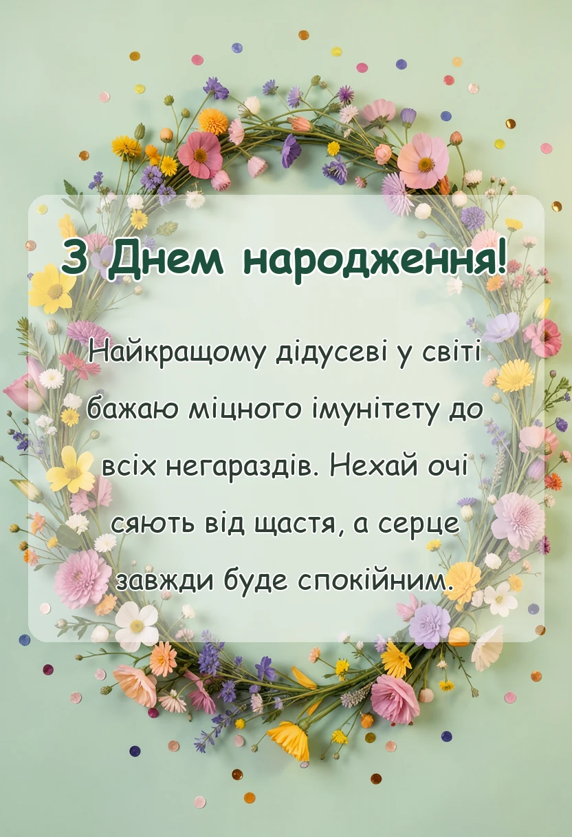 унікальна листівка - картинки з днем народження дідусю
