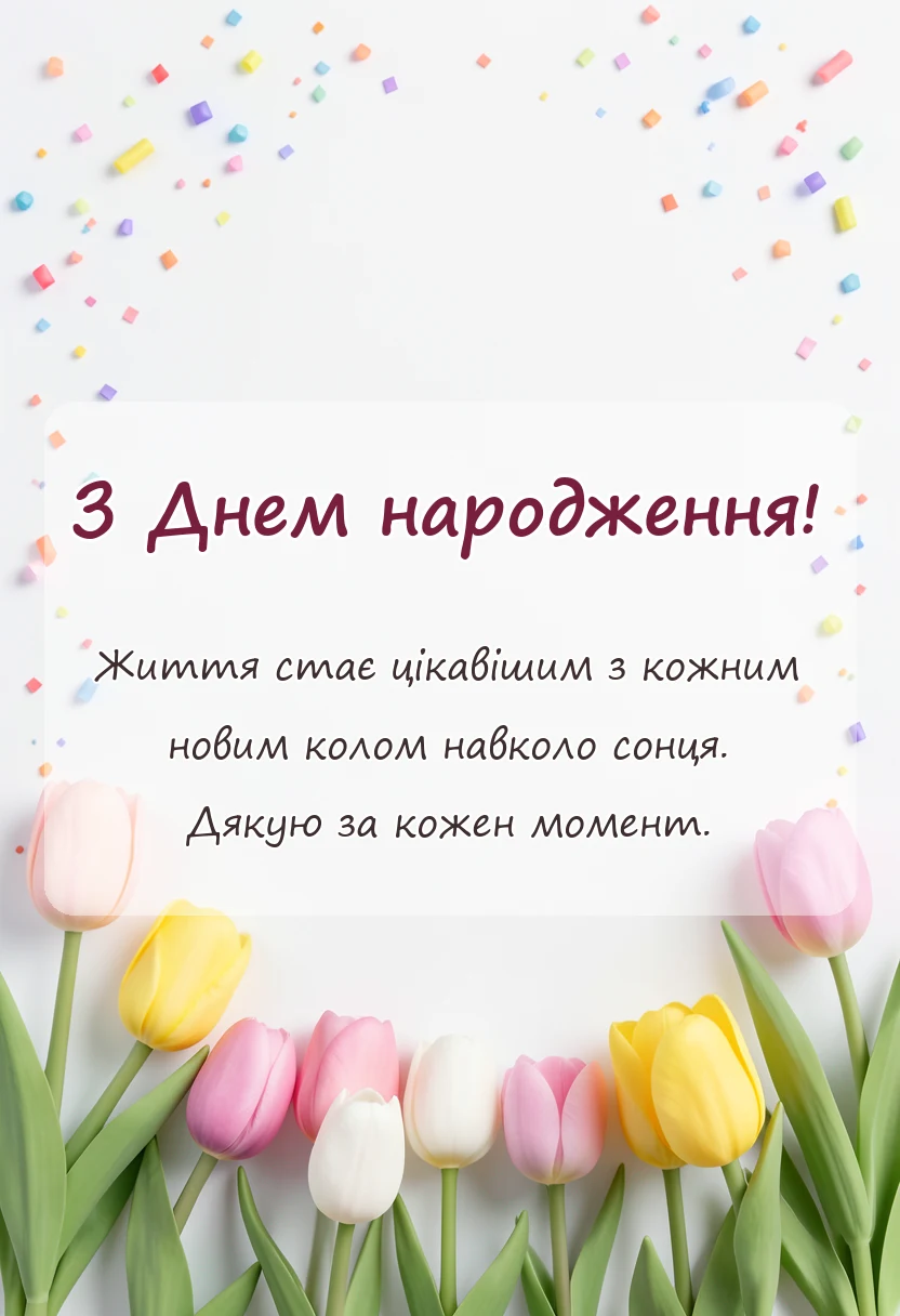 вітальна листівка - підпис під фото в інстаграм на день народження