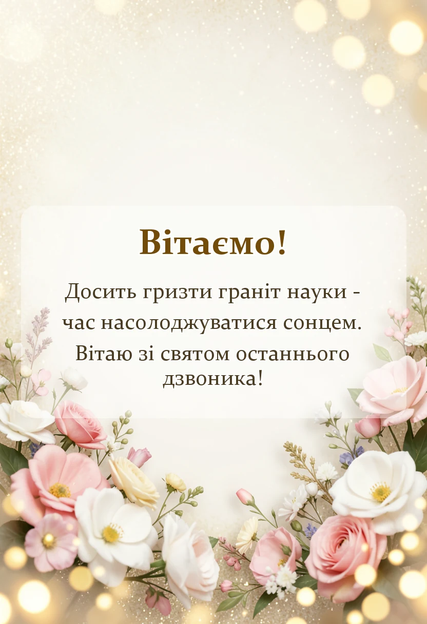 унікальна листівка - картинки з останнім дзвоником