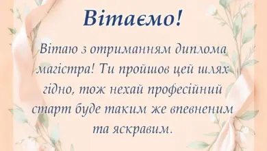 листівка з побажанням - привітання з закінченням магістратури