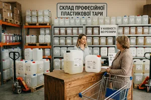 Жінки обирають побутову хімію на полицях магазину